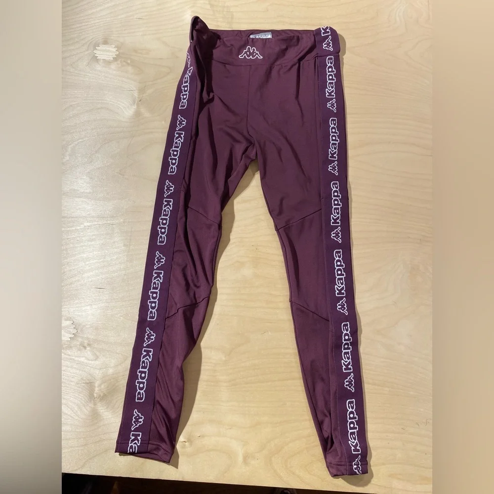 Kappa Burgundy Leggings Small (OQ)
